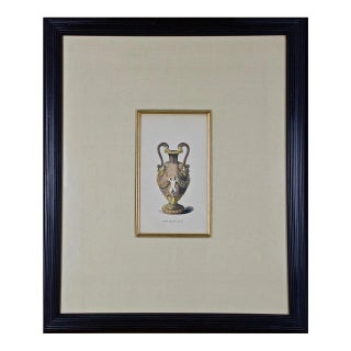 A Set of Two Hand-Colored Engravings of an Ancient Roman Vase and a Tazza (Cup), 1851 For Sale