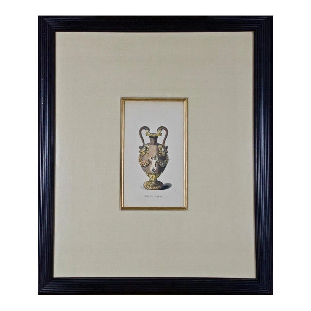 A Set of Two Hand-Colored Engravings of an Ancient Roman Vase and a Tazza (Cup), 1851 For Sale