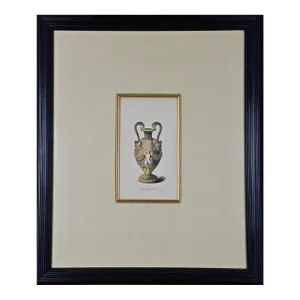 A Set of Two Hand-Colored Engravings of an Ancient Roman Vase and a Tazza (Cup), 1851