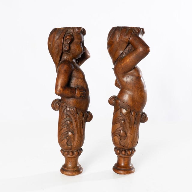 Antique Carved Cherubs For Sale - Image 4 of 6