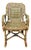 Marshan Rattan Arm Chair in Green By Creel and Gow For Sale