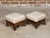 Brown Pair of English Regency 19th Century Footstools with Carved Feet and Gilt Trim For Sale - Image 8 of 11