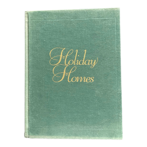 Vintage 1991 Dark Green & Gold “Holiday Homes” Coffee Table Book