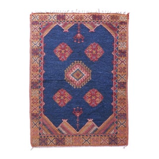 1980s Small Tribal Moroccan Rug - 5.1 X 3.6 Ft For Sale