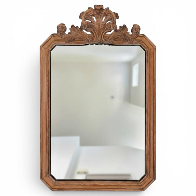 Bring timeless European elegance into your home with this exquisite Made in Italy hand-carved wood wall mirror, featuring...