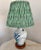 1970s Japanese Iris Lamp With Green Pleated Shade For Sale - Image 6 of 11