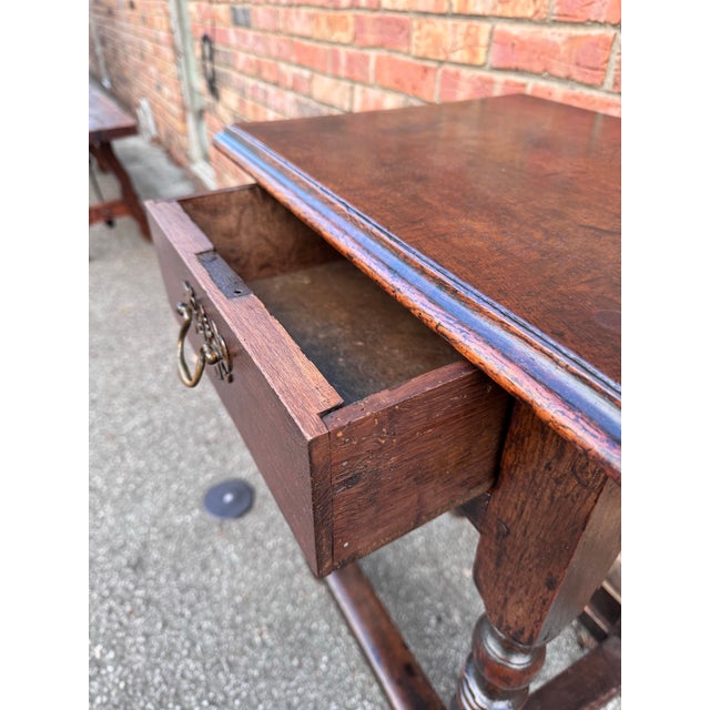 Brown 19th Century French Turned Leg Side Table For Sale - Image 8 of 10