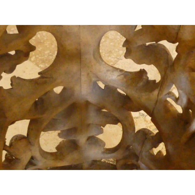 Wood Early 20th Century Antique Italian Silver Gilt Table Base For Sale - Image 7 of 8