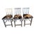 Rustic Farmhouse Whitewash Bar Stools W/ Cowhide Upholstered Seats Set of 3 For Sale