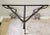 This half moon table base is custom made from the large Ethan Allen Legacy wrought iron dining table. The base is 3/4 inch...