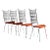 Circa 1960s Arthur Umanoff Grenada Collection Wrought Iron Dining Chairs, USA- Set of 4 For Sale