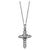 White Diamond Cross Pendant with White Gold Necklace 18 Karat White Gold For Sale - Image 15 of 18