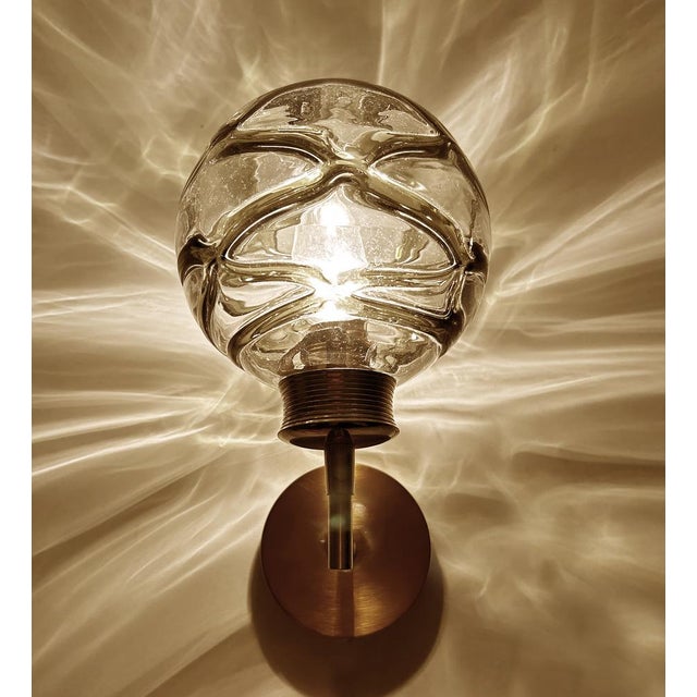 Vintage Glass Sconces from Doria Leuchten, 1970s, Set of 2 For Sale - Image 9 of 12