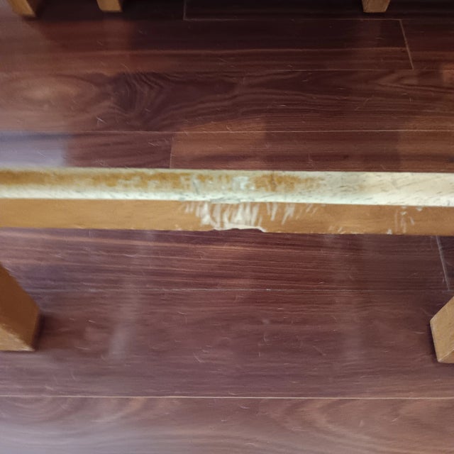 Mid 20th Century Beautiful Sleek Lines and Comfortable Solid Wood Traditional Shaker Style Bar Stools Set of 8 For Sale - Image 17 of 18