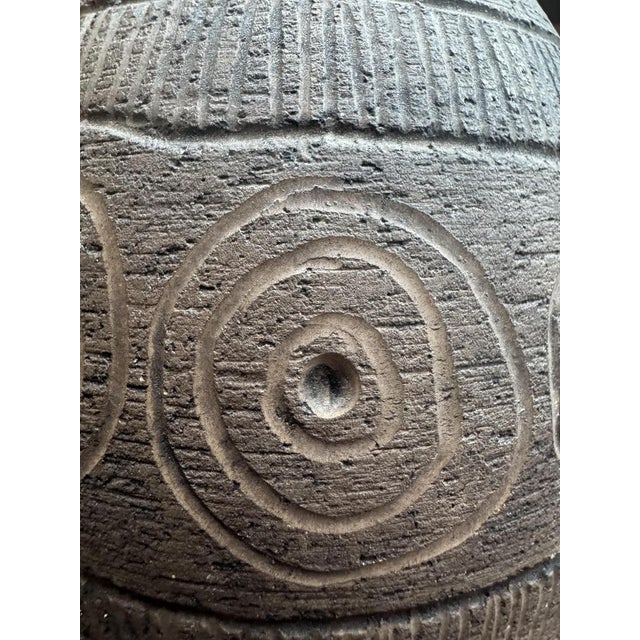 Mid-Century Modern Swedish Ceramic Brutalist Solifleur Vase by Elsi Bourelius for Jie Gantofta, 1970s For Sale - Image 6 of 7