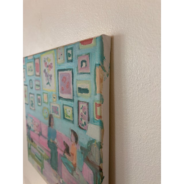 “Morning Coffee” an Original Painting by Michelle Heimann. For Sale - Image 4 of 4