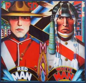 'Red Man/White Man' by James Scott, 1979; Large Pop Art Figural, Royal Canadian Mounted Police, First Nation, Native American