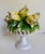 Vintage Italian Hand-Painted Yellow Tulip Majolica Bouquet Centerpiece For Sale - Image 4 of 12