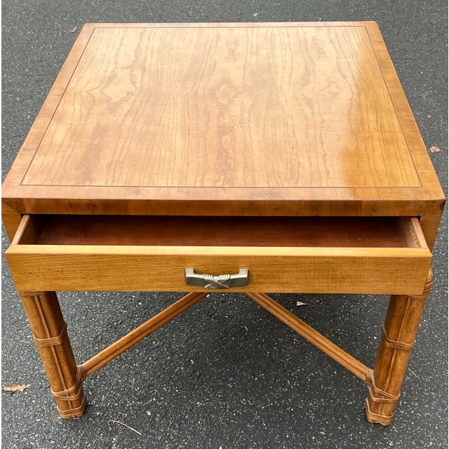 Henredon Circa East Bamboo Side Table For Sale In New York - Image 6 of 9