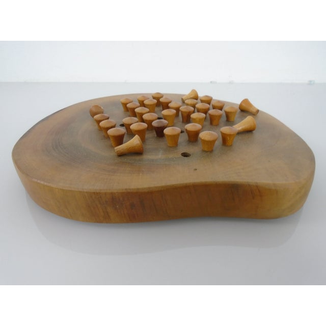 Handcrafted Wooden Solitaire Game, Germany, 1970s For Sale - Image 3 of 11