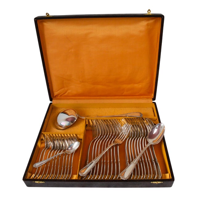 Antique French Cutlery, 1920s, Set of 37 For Sale