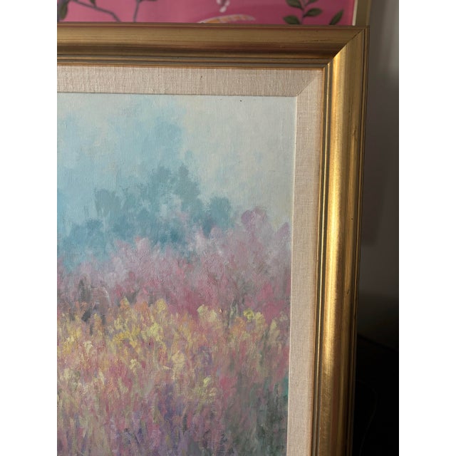 Impressionist Late 20th Century Framed Impressionist Landscape Painting For Sale - Image 3 of 8