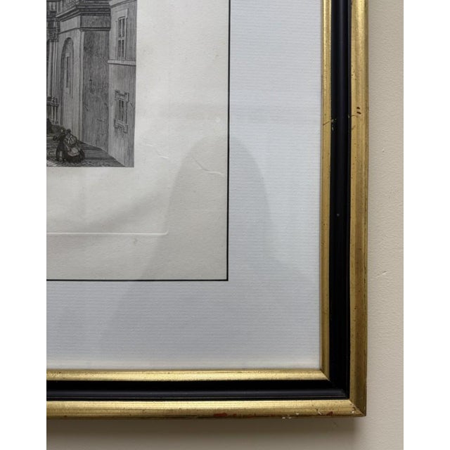 19th Century Engraving of the Court of San Damaso in Vatican City For Sale - Image 13 of 16
