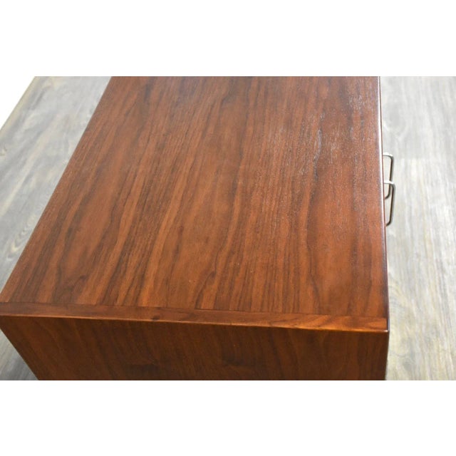 Wood Jens Risom Walnut Cabinet Credenza For Sale - Image 7 of 8
