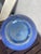Antique Zanesville Ohio Art Pottery Gloss Cornflower Blue Double Handle Vase For Sale In Santa Fe - Image 6 of 6