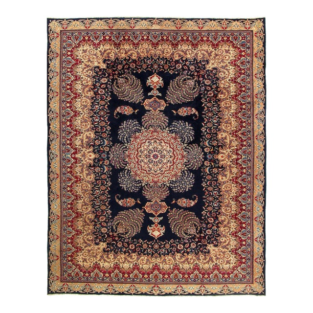 Early 21st Century Fine Hand Knotted Vintage Kashmar Rug For Sale