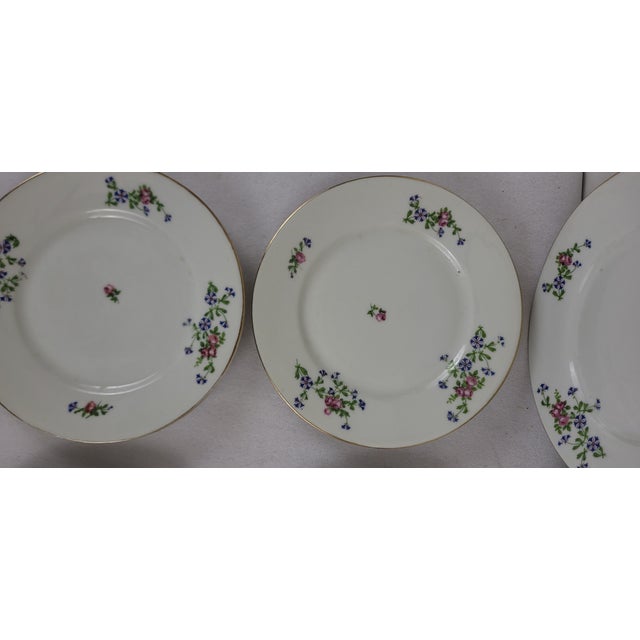Ceramic Barbeaux Porcelain Dessert Plates from Limoges, 1950s, Set of 6 For Sale - Image 7 of 11