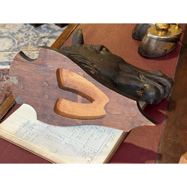 Folk Art 19th Century Wooden Horse Head Trade Sign For Sale - Image 3 of 18