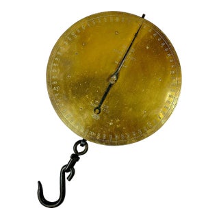 Circa 1920 Salter Brass 600lb Capacity Spring Scale Model 85t England For Sale