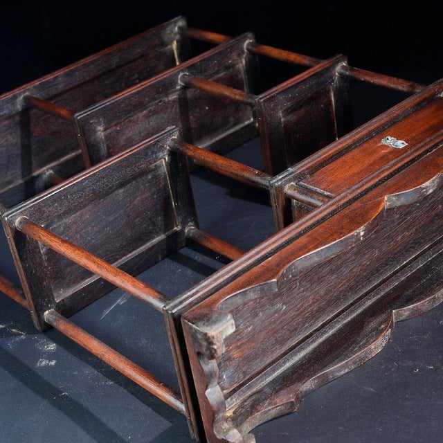 1970s Hardwood Bogu Display Stand, Chinoiserie Mini Curio Shelf With Drawer For Sale - Image 4 of 9