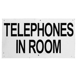 "Telephones in Room" Motel Sign For Sale