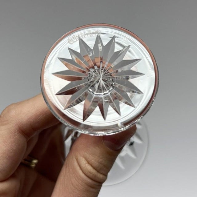 Late 20th Century Waterford Cut Crystal Glenmore Cordial Glasses - Set of 7 For Sale In Raleigh - Image 6 of 6
