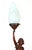 Art Nouveau Antique Art Nouveau Wood Figural Newel Post Lamp For Sale - Image 3 of 8
