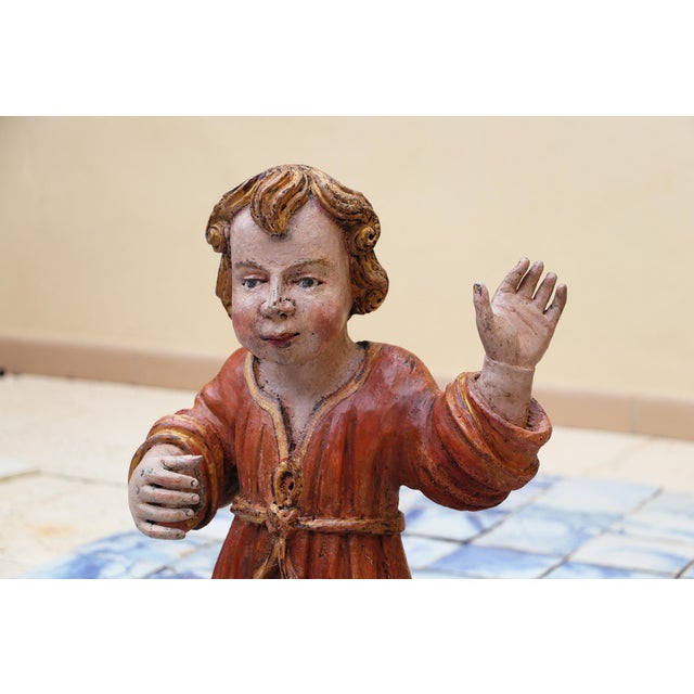 Antique Indo-Portuguese Jesus Christ Child, 17th Century For Sale - Image 10 of 18