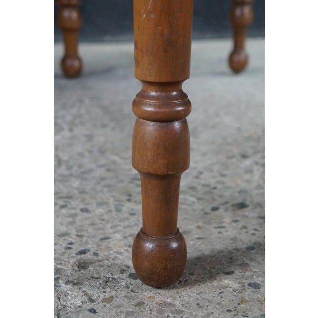 Wood Antique Early American 19th C Cherry Gate-Leg Drop Leaf Dining Console Table 60" For Sale - Image 7 of 18