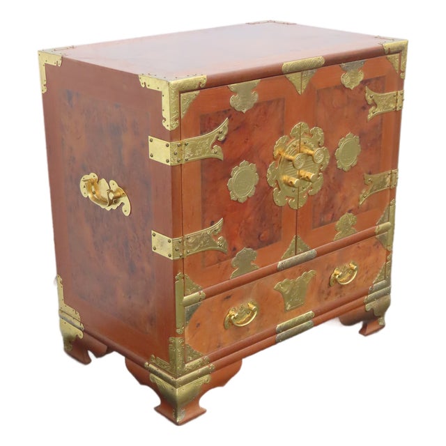 Asian Style Hollywood Regency Nightstands End Side Bedside Table Cabinet 6670 For Sale