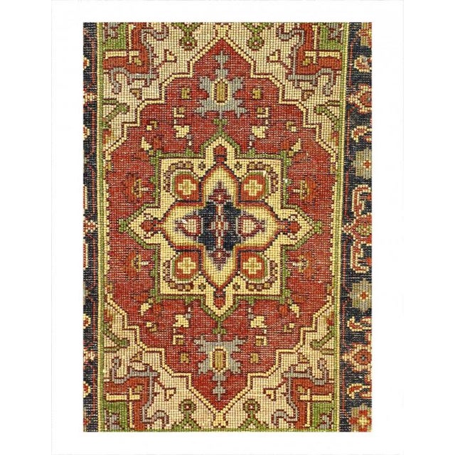 Traditional Fine Hand Knotted Persian Serapi Design For Sale - Image 3 of 3