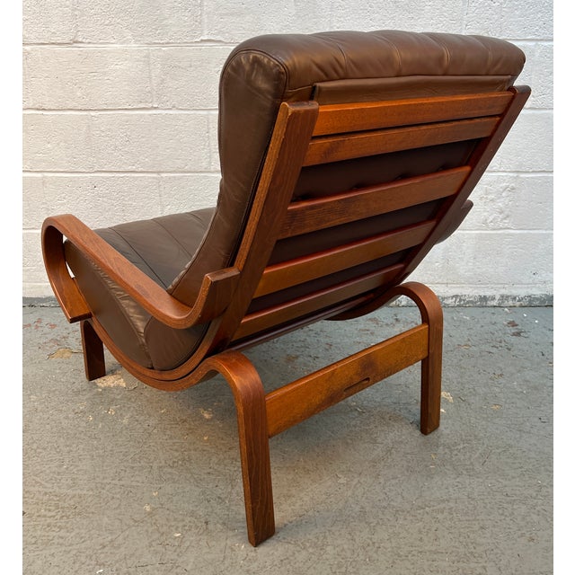 Wood Mid 20th Century 'Orbit' Lounge Chair and Ottoman Designed by Ingmar Relling for Westnofa For Sale - Image 7 of 15