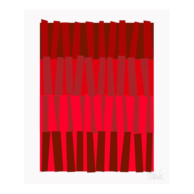 Color Rhythm in Red Fine Art Print 30" X 40" by Liz Roache For Sale