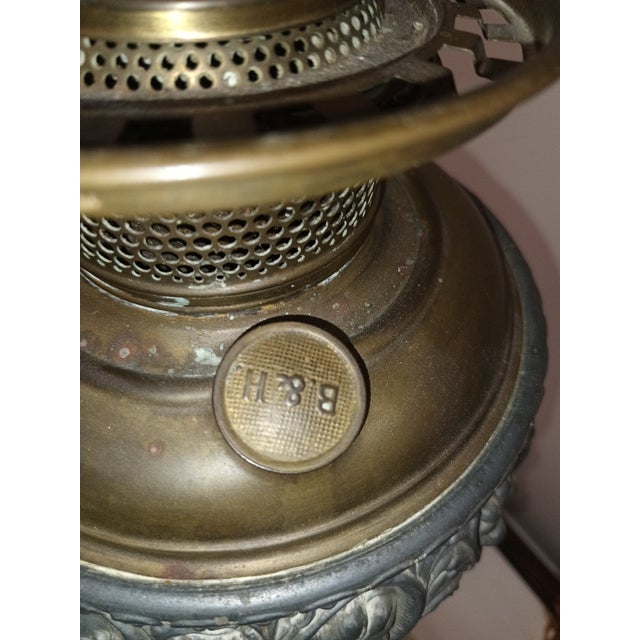 Bradley Hubbard Antique Bradley & Hubbard Banquet Onyx Lamp Own a Masterpiece of Victorian Elegance: Authentic For Sale - Image 4 of 12