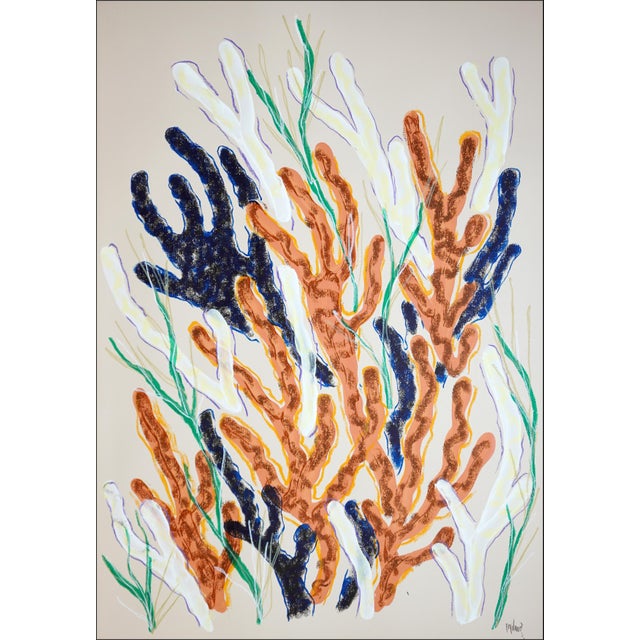 2026, Illustration Botanics, Coral Reef Duo, Modern Seascape Painting on Watercolor Paper For Sale - Image 4 of 10