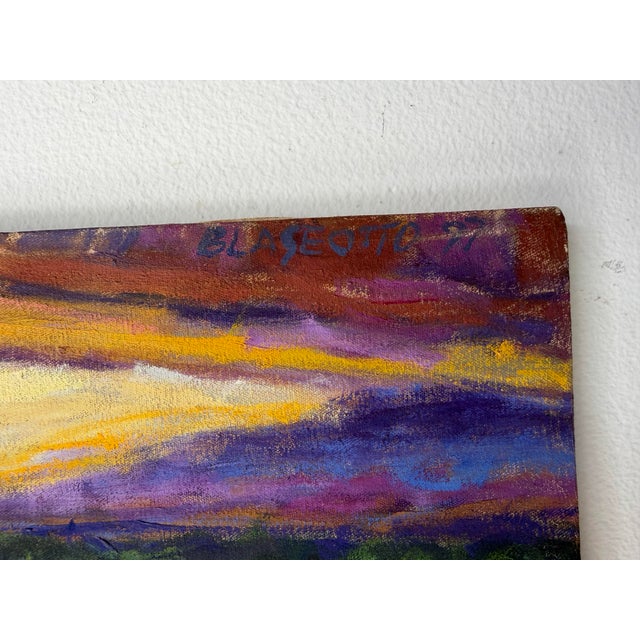 1997 Ricardo Blaseotto “Bar Champs Elysees” Oil on Canvas Painting – Unframed For Sale - Image 11 of 12