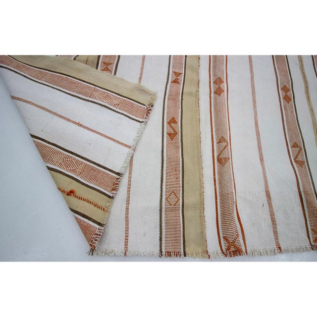 Mid 20th Century 1960s Vintage Striped Turkish Kilim Rug- 7′8″ × 10′9″ For Sale - Image 5 of 7