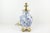 Chinoiserie Late 20th Century Blue and White Floral Table Lamp With Brass Base For Sale - Image 3 of 4