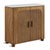 Crafted from warm-toned acacia wood, this elegant nightstand pairs beautifully with a softly rounded white marble top for...