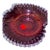 1939 Fenton Pre-Logo Ruby Amberina Silver Crest Ruffled Art Glass Centerpiece Bowl For Sale